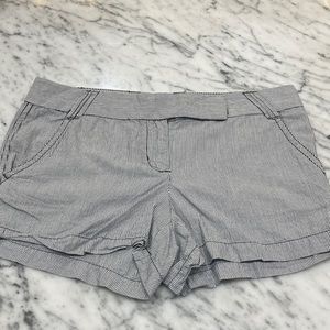 Blue and white pinstripe J. Crew shorts